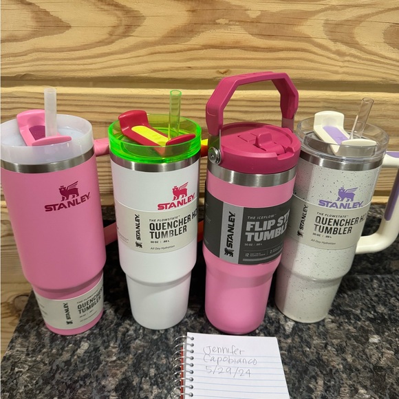 Stanley Cups 40oz quencher pink feather green blue best beige lavender - Picture 2 of 8
